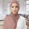 High Quality Single Stich Modal Cotton Hijabs Thin Breathable Soft Headscarf Long Shawls for Muslim Women New Headwraps
