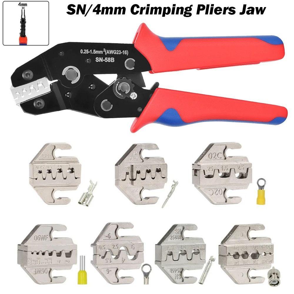 Alloy SN Crimping Pliers Jaw Width 4mm Crimping Terminals Jaw Slot New Terminal Tools