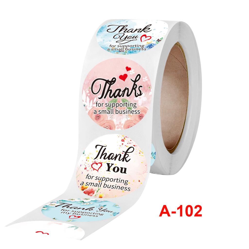 About 500pcs Floral Thank You Stickers 1 Inch Round Seal Label Handmade Scrapbooking Envelope Stationery Sticker