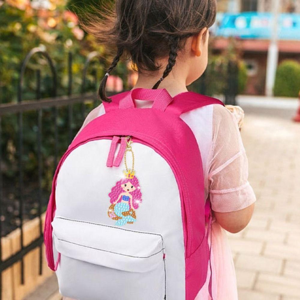 Cartoon Design  Painting Set Handmade Craft DIY Key Chain Pendant  Children's Art