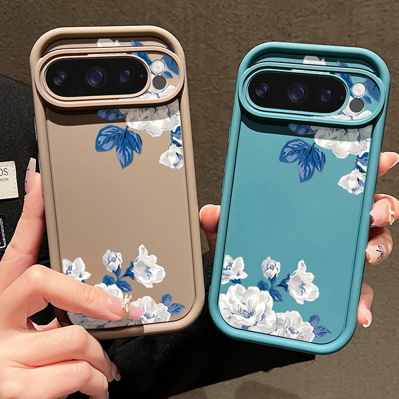 White Gardenia Floral Pattern Case For Google Pixel 10 Pro XL Shockproof Bumper Silicone Cover For Pixel 9A 9 8 7 Pro 8A 7A