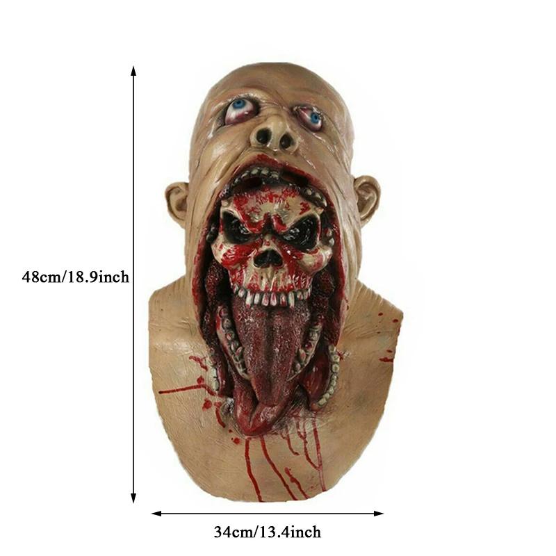 Маска для вечеринки Хэллоуин Косплей Зомби Маски Ужасы Гнилое лицо Моделирование Латексный капюшон Дом с привидениями Хитрый реквизит Тема ужасов