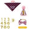 Бандана для собак на день рождения, шапка, набор с номером, аксессуары для вечеринки по случаю дня рождения собаки и щенка