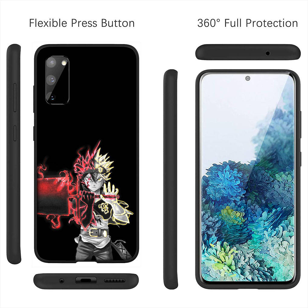Чехол для iPhone 16 15 Xiaomi Redmi Note 14 13 12 11 Pro Max X 8 9 16e Samsung Galaxy S25 S24 S23 Moto OPPO Huawei Anime Asta Black Clover Phone Case