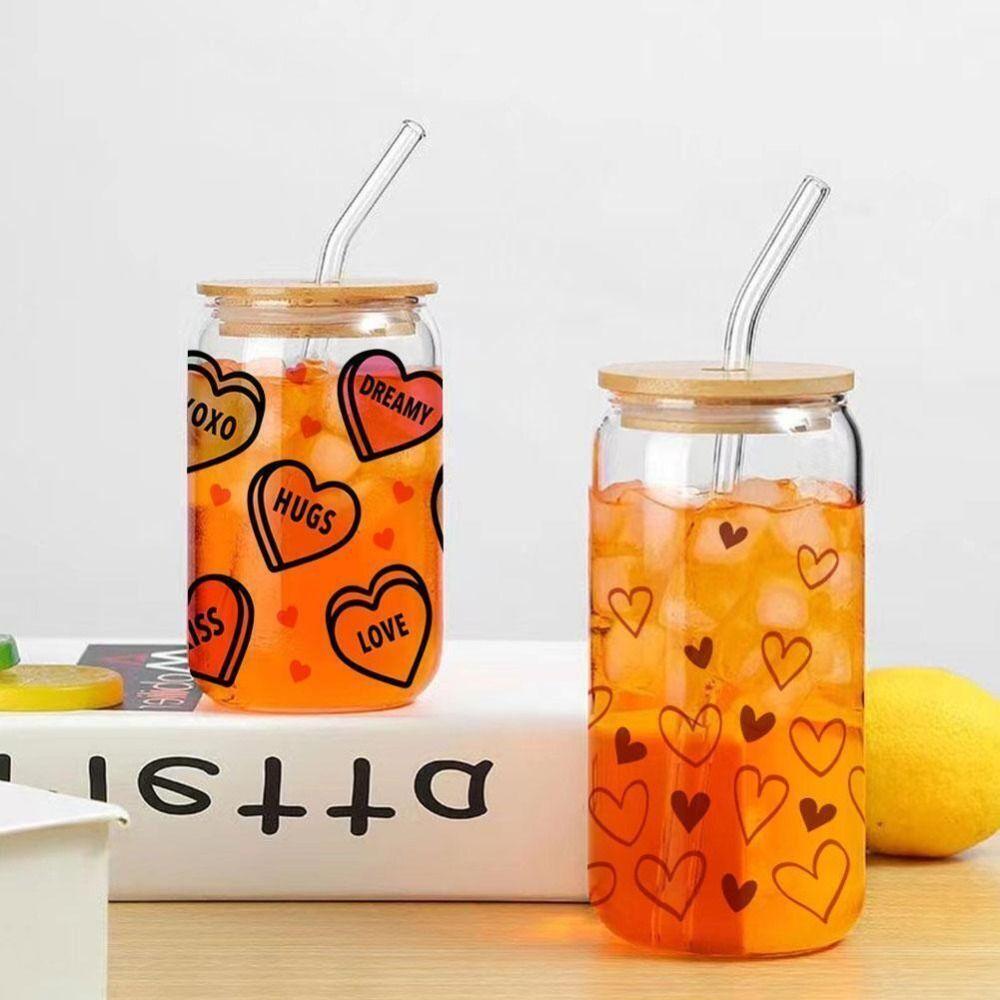 Rub on Cup Wraps Flower Printed Transfer Cup Stickers 3D UV DTF Transfers Stickers  16OZ Glass Cups