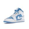 Кроссовки Air Jordan 1 Mid Legend Blue Unisex белые FZ2142-114