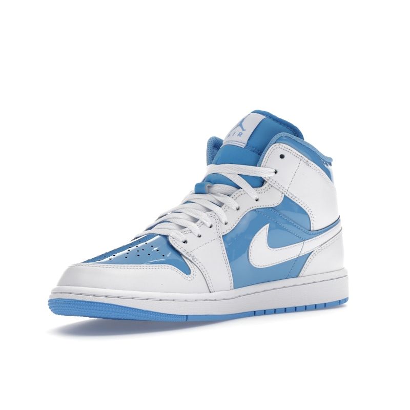 Кроссовки Air Jordan 1 Mid Legend Blue Unisex белые FZ2142-114