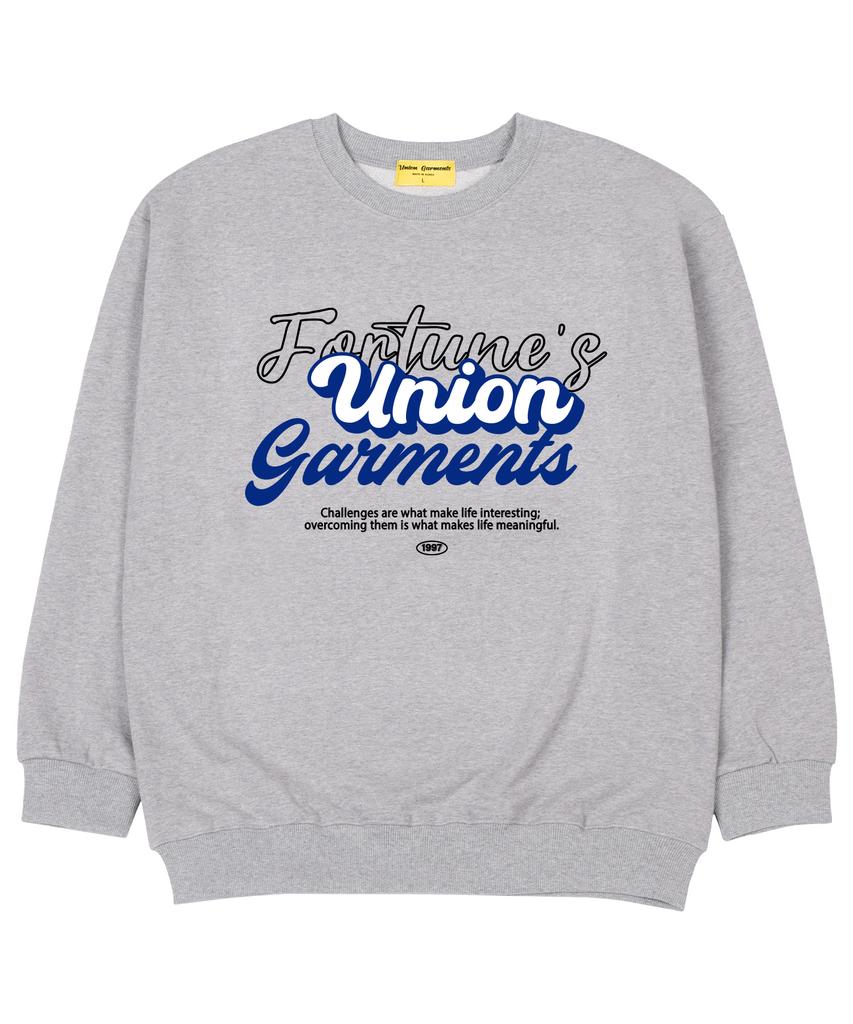 UNION GARMENTS Challenge Garments Флисовая оверсайз толстовка Серая