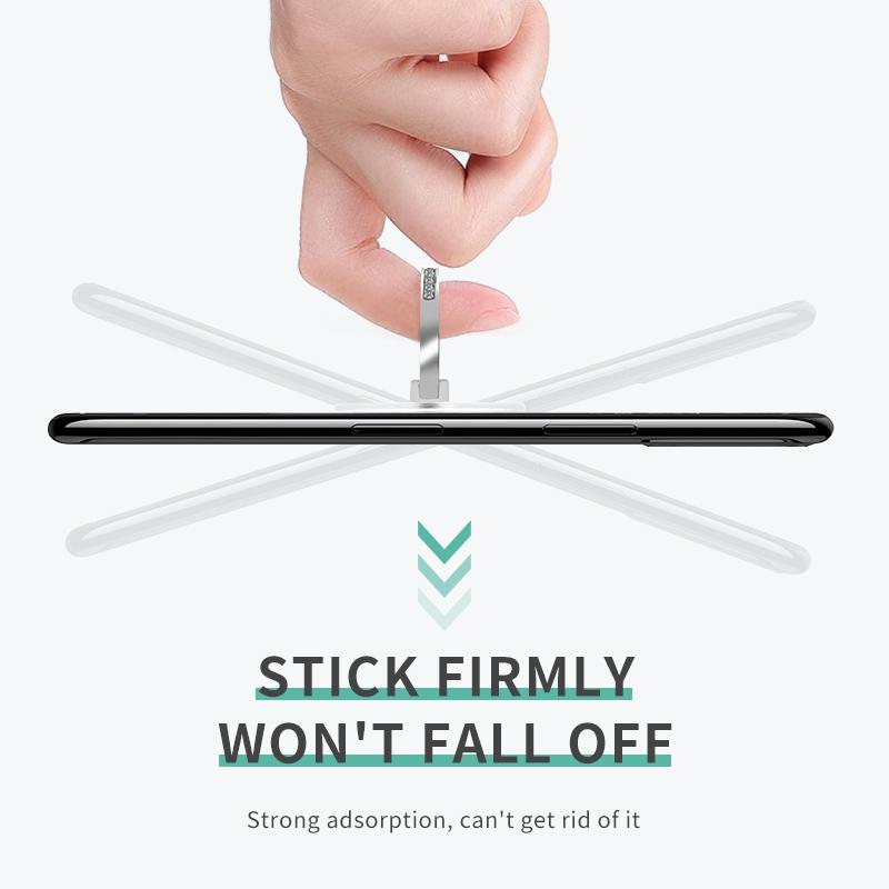 Роскошный прозрачный вращающийся на 360° держатель-кольцо для мобильного телефона с подставкой для iPhone, iPad и планшетов - Доступен в прозрачном, золотом, розовом золоте и черном цвете