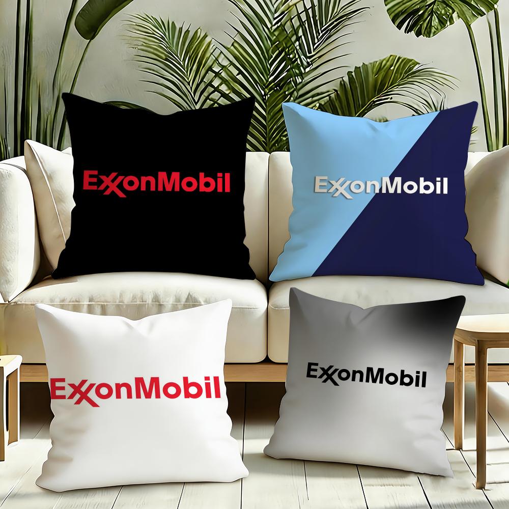 ExxonMobil Cushion Cover Reversible Plush Pillow Cover Soft Fluffy Home Decor for Sofa Bedroom
