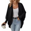 Autumn and Winter Fashionable Bat Sleeve Cardigan Loose Knitted Jacket