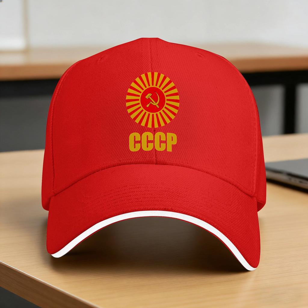 Винтажная Советская Символика Серп и Молот СССР Россия Бейсболка Пара Женская Тракер Летняя Защита от Солнца Бейсболки