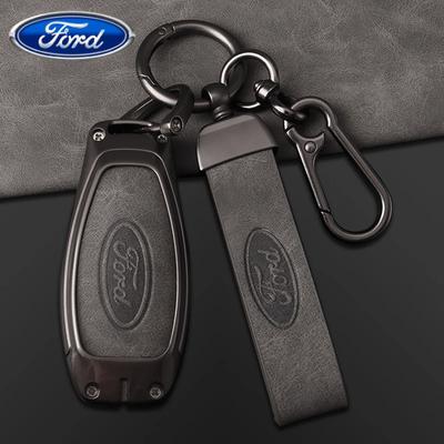 Автомобильная наклейка Ford Кожаный сплав 3 кнопки Чехол-футляр для ключа автомобиля Брелок Для Ford Fiesta Focus Mondeo Kuga Escape C-Max /Grand C-Ma