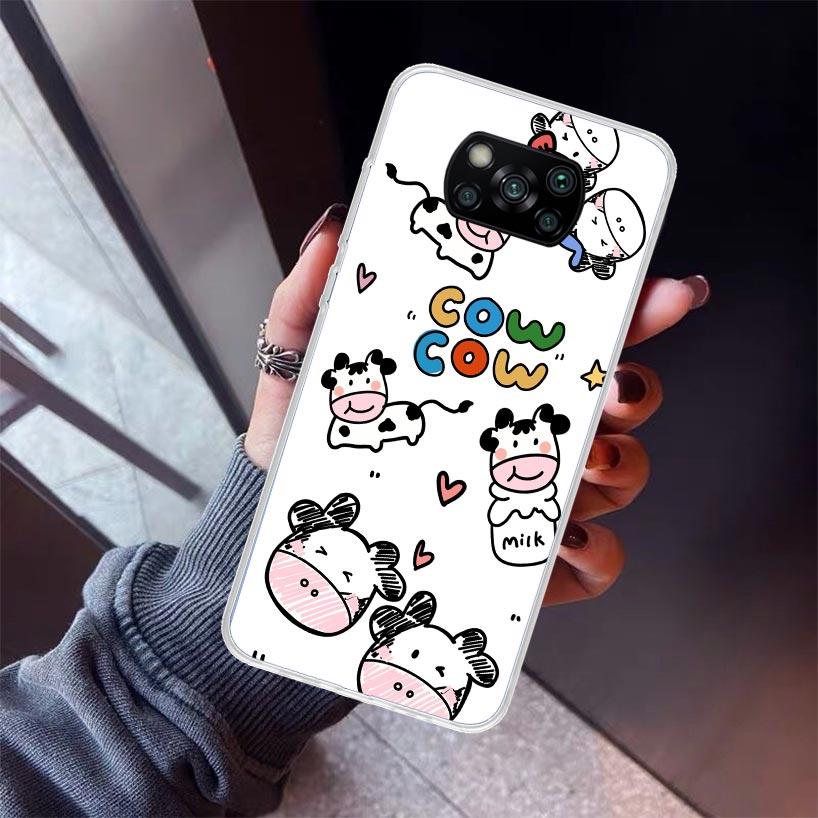 Dairy Cattle Cow Speckle Cute Phone Case for Xiaomi Poco F7 Ultra X7 X6 X5 Pro X4 Gt M8 M7 Redmi 15 15C 13 13C 12 12C Soft Cover