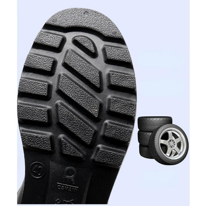 Мужские рабочие резиновые сапоги для строительства, водонепроницаемые, нескользящие, рабочие резиновые сапоги, мужские модные высокие защитные резиновые сапоги для защиты труда