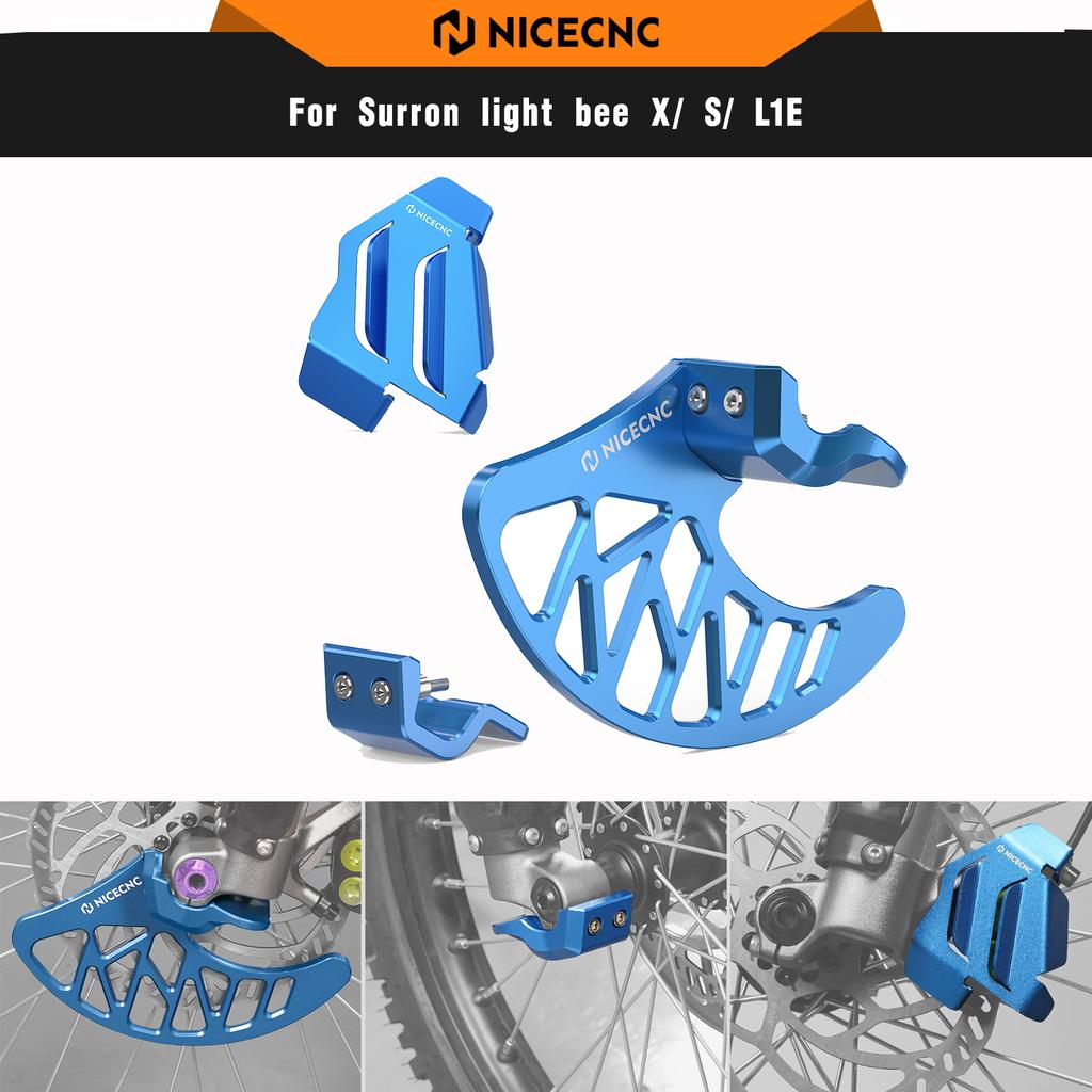 NICECNC Front Brake Disc Guard & Brake Caliper Guard For Surron light bee X light bee S L1E Segway X160 X260 Sur-ron Bike Parts