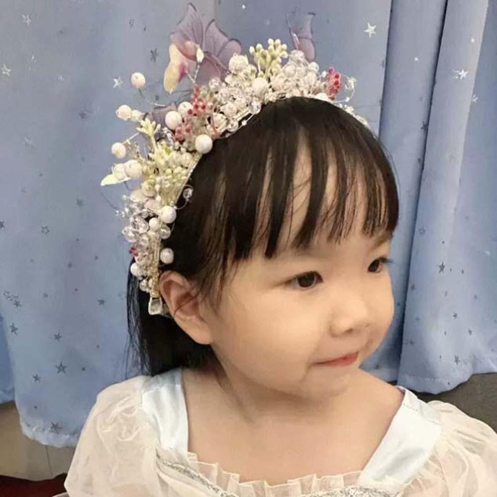 Бусины Бабочка Фея Обруч для волос Богемный стиль Цветочный головной убор Элегантный венок Повязка на голову Свадебный