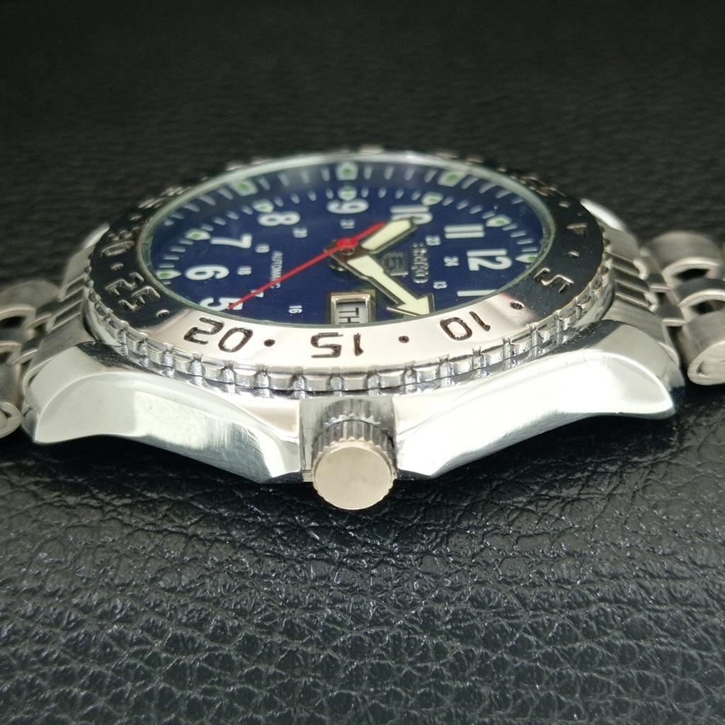 ВИНТАЖНЫЕ ОТРЕМОНТИРОВАННЫЕ МУЖСКИЕ АВТОМАТИЧЕСКИЕ ЧАСЫ SEIKO 5 ЯПОНИЯ СИНЕГО ЦВЕТА ДИСКА a442113-4