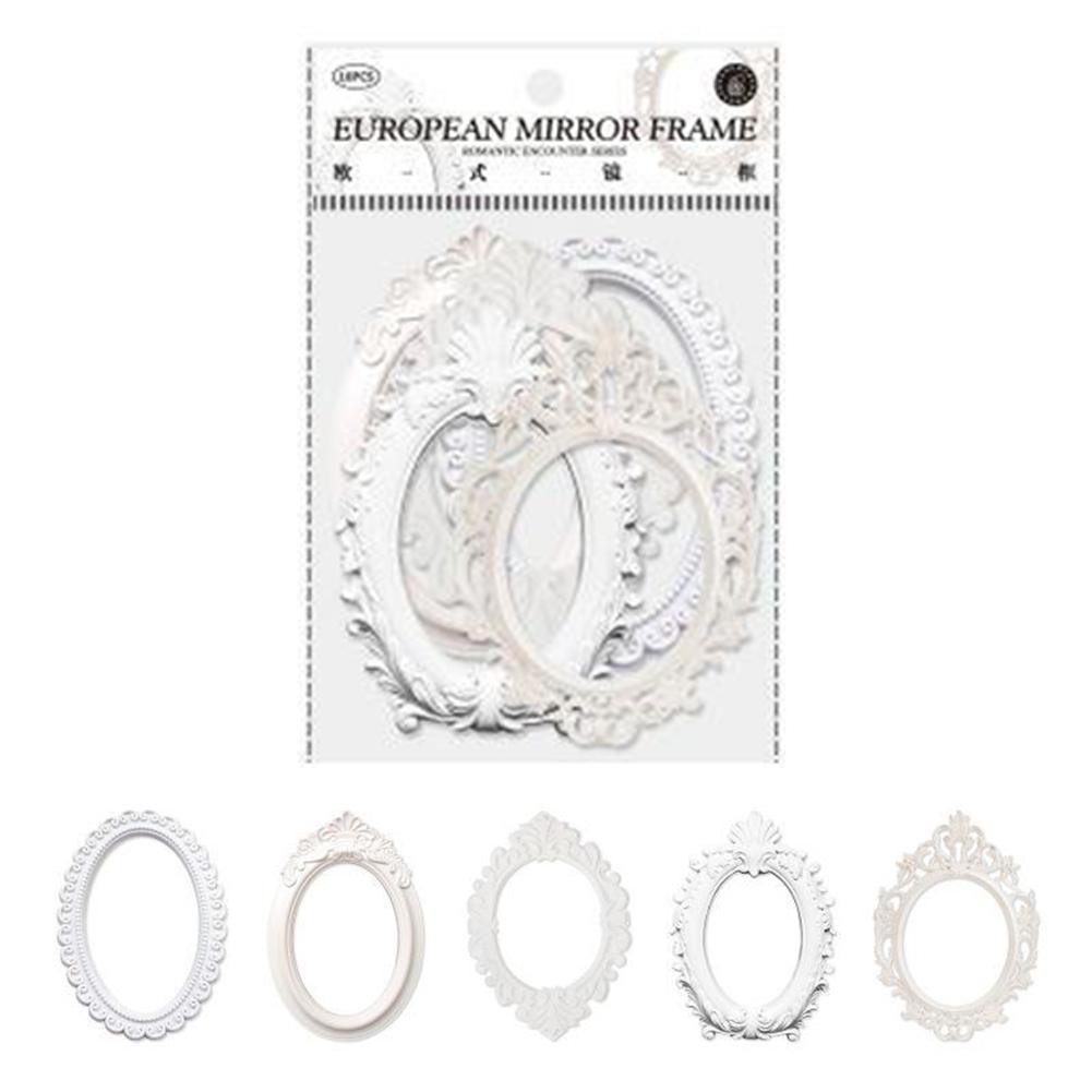 Hollow Embossed Photo Frame Material Paper Junk Journal Planner Scrapbooking Vintage Diy Craft Cardstock