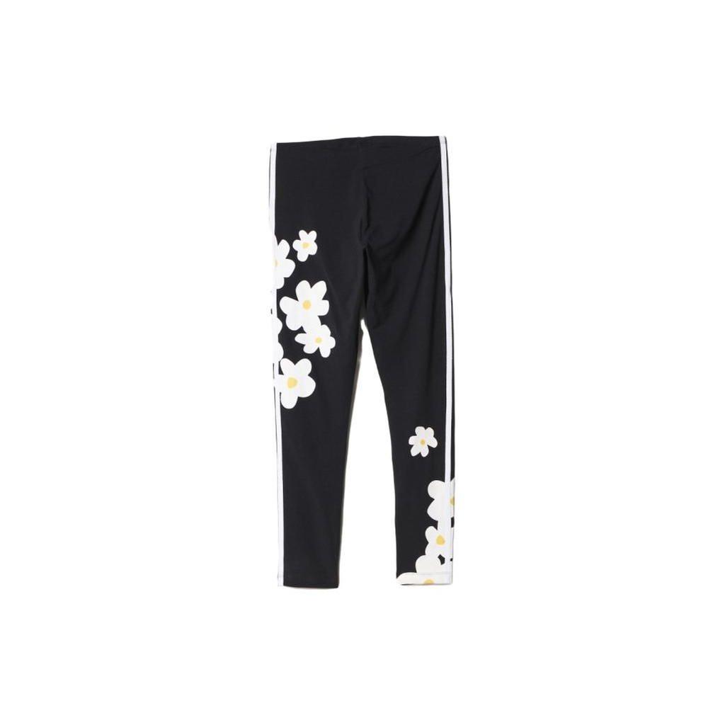 Adidas Originals Printed Slim Fit Sports Casual Pants Women Bottoms Black AO3165