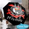 Custom Name Corinthians Team Crest Umbrella Folding Umbrella, Automatic Umbrella - 8-Frame for Travel, Casual Lightweight Personalized Gifts