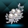 Brooch High-End Sense Niche High-End Women'S Silk Scarf Buckle Alloy Corsage Small Fragrant Wind Pearl Rhinestone High-End