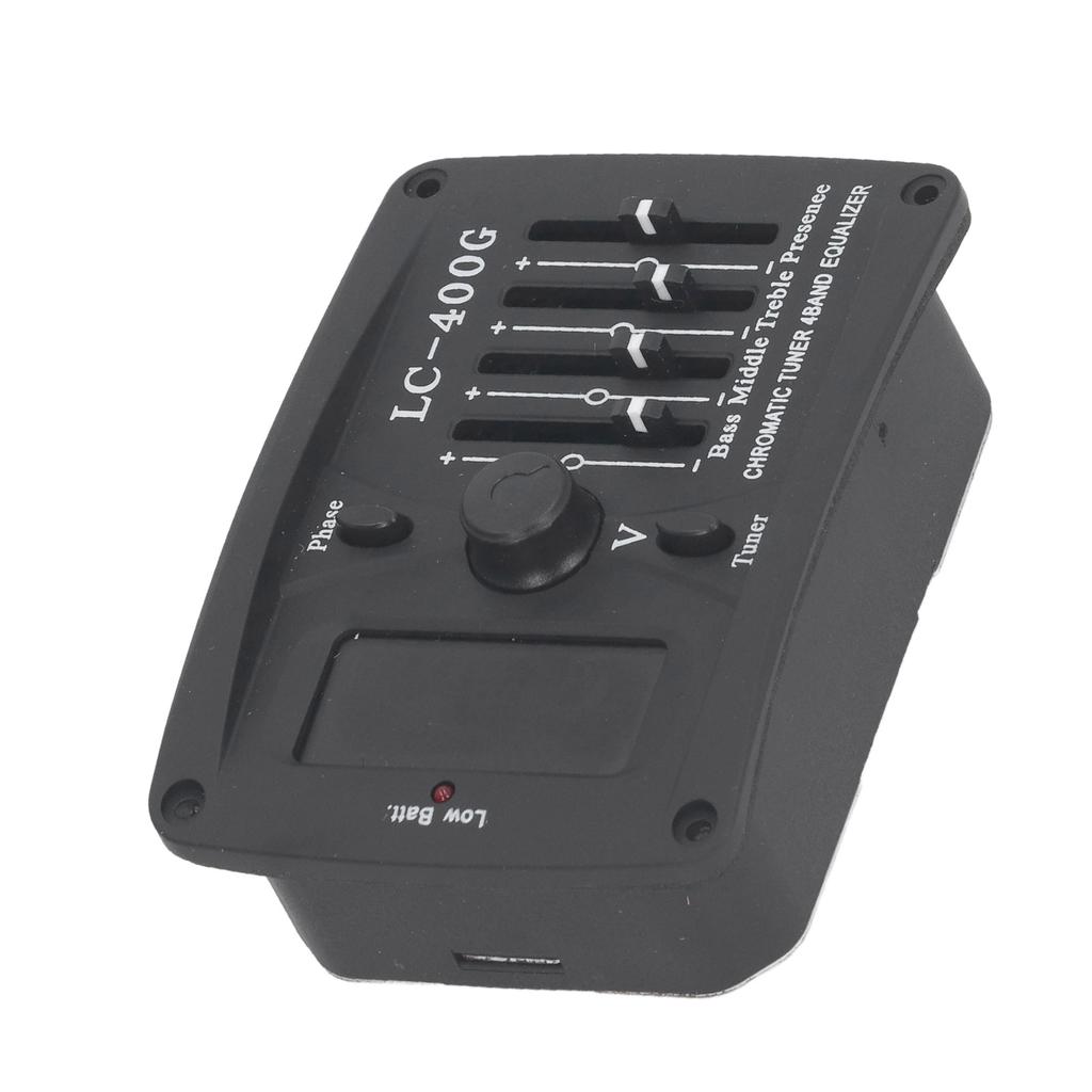 Acoustic Guitar 4 Band Equalizer EQ Preamps Piezo Pickup Chromatic Tuner System LC?400G
