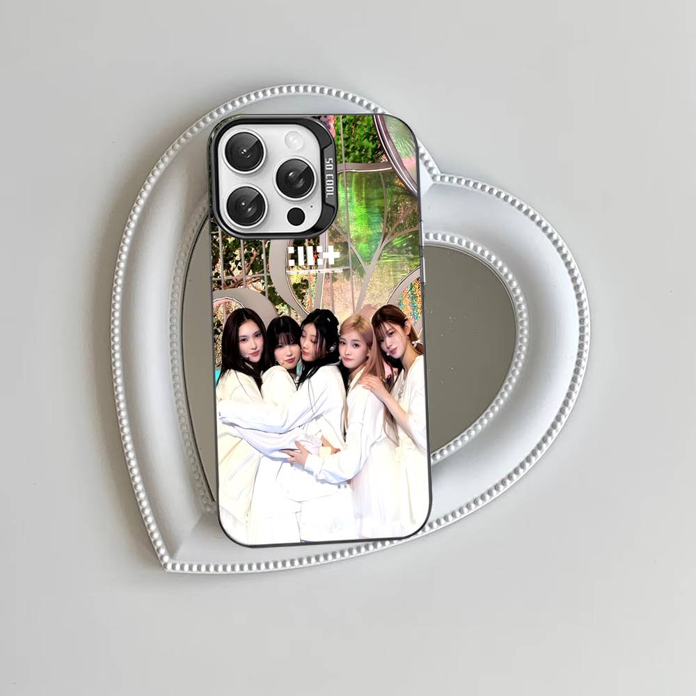 I-illit KPOP Для iPhone 15 14 13 Plus 17 16 12 11 Pro Max Матовый Цветной Серебристый Роскошный Чехол для Телефона