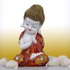 Полирезиновая статуэтка Будды Декоративная фигурка Маленький Будда-монах, (красный)
