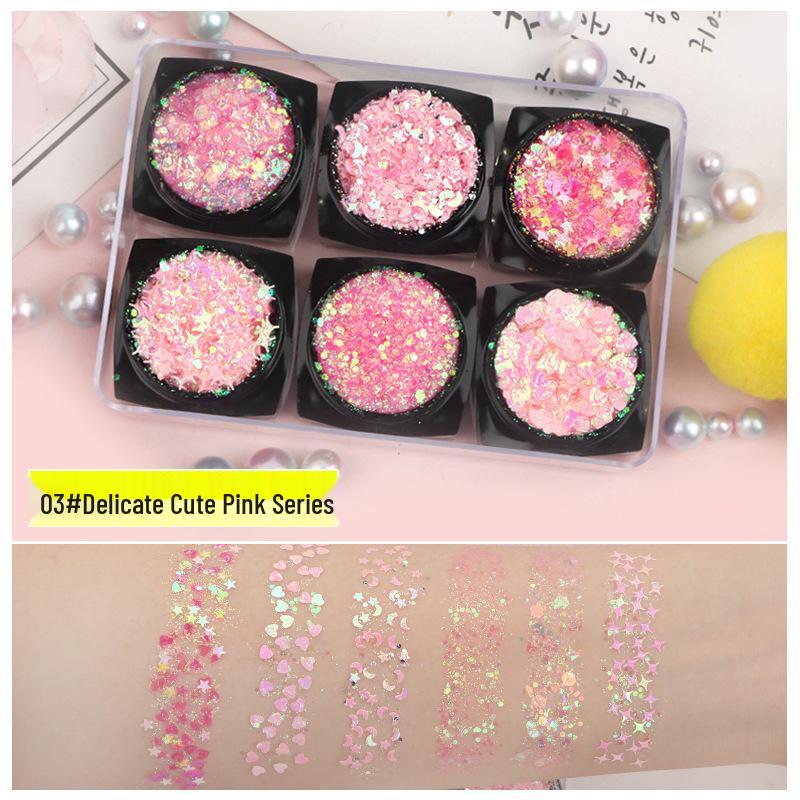 Палетка гелевых теней для век Star Glitter с кристальными блестками и патчами для век - Не требуется клей