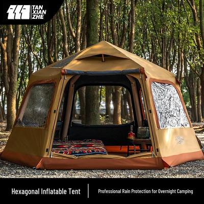 Explorer 2194s: Штормоустойчивая автоматическая надувная палатка для кемпинга с защитой от солнца