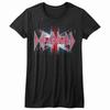 Женская футболка Def Leppard Warped с британским флагом