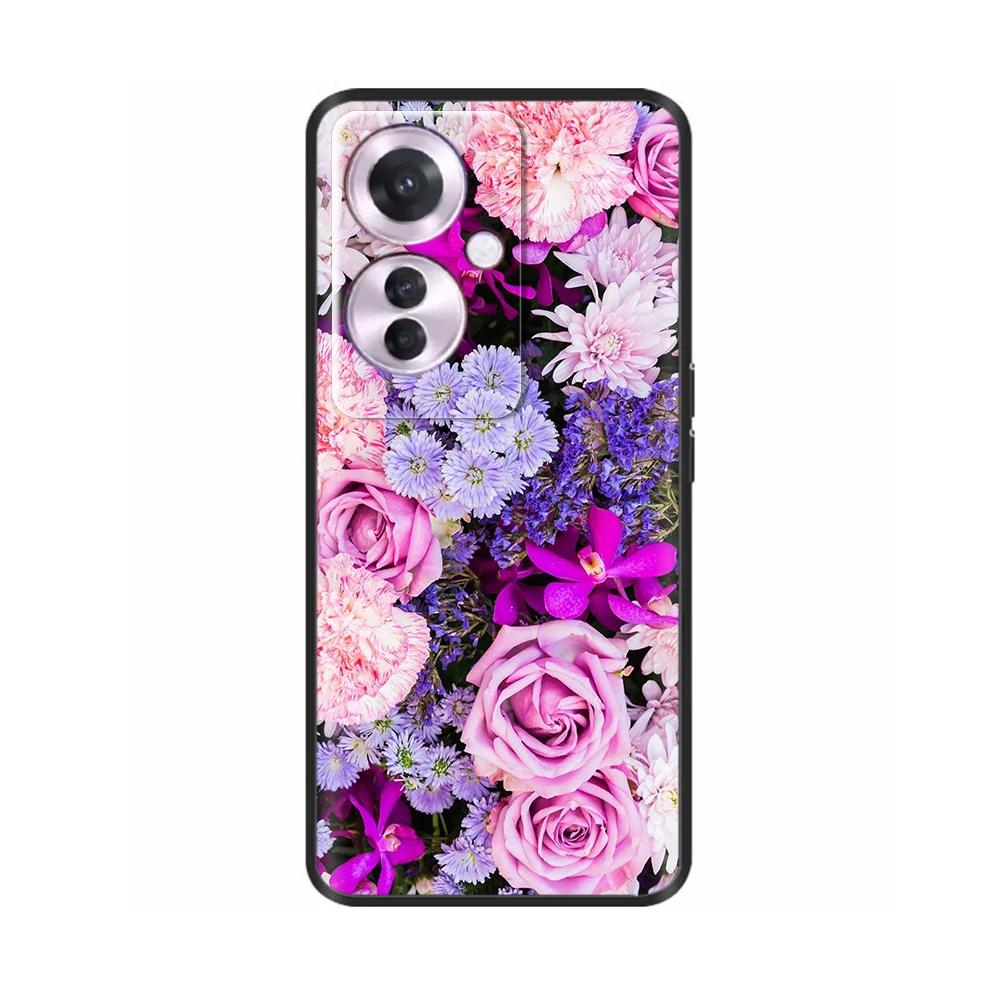 Ударопрочный Чехол Для OPPO Reno 11F 5G Чехол Reno11F Задняя Крышка Милые Животные Нарисованные Мягкий Силиконовый Чехол Для Телефона Для Reno 11 F Чехлы