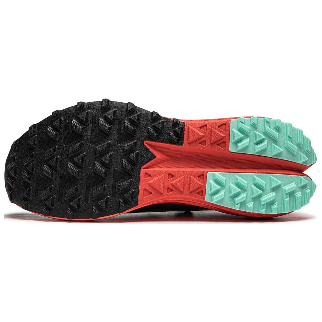 Li Ning De Lucas PRO Амортизирующие Нескользящие Низкие Беговые Кроссовки Мужские Черно-Зелено-Оранжевые ARNU001-8