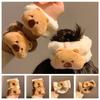 Soft Kapibara Face Wash Wrist Strap Cuffs Towel Band Plush Bow Headwear Capybara Headband Girls