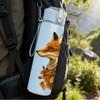 1PC Autumn Leaf Fox Portrait 750ml Color Plastic Sports Water Bottle Leakproof Flip Straw Lid Suitable for Sports Office Home Use