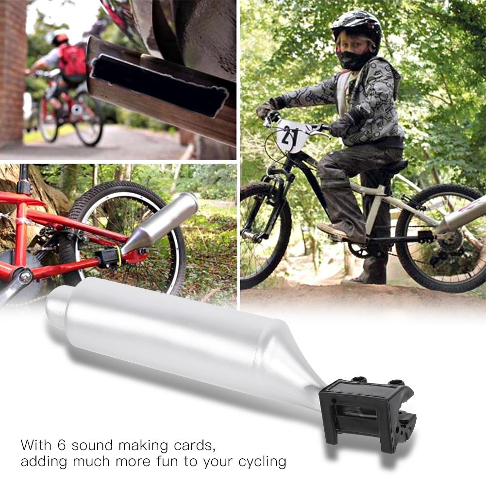 Bike Turbo Pipe Exhaust System Bicycle Spoke Sound Maker Motocards Kit