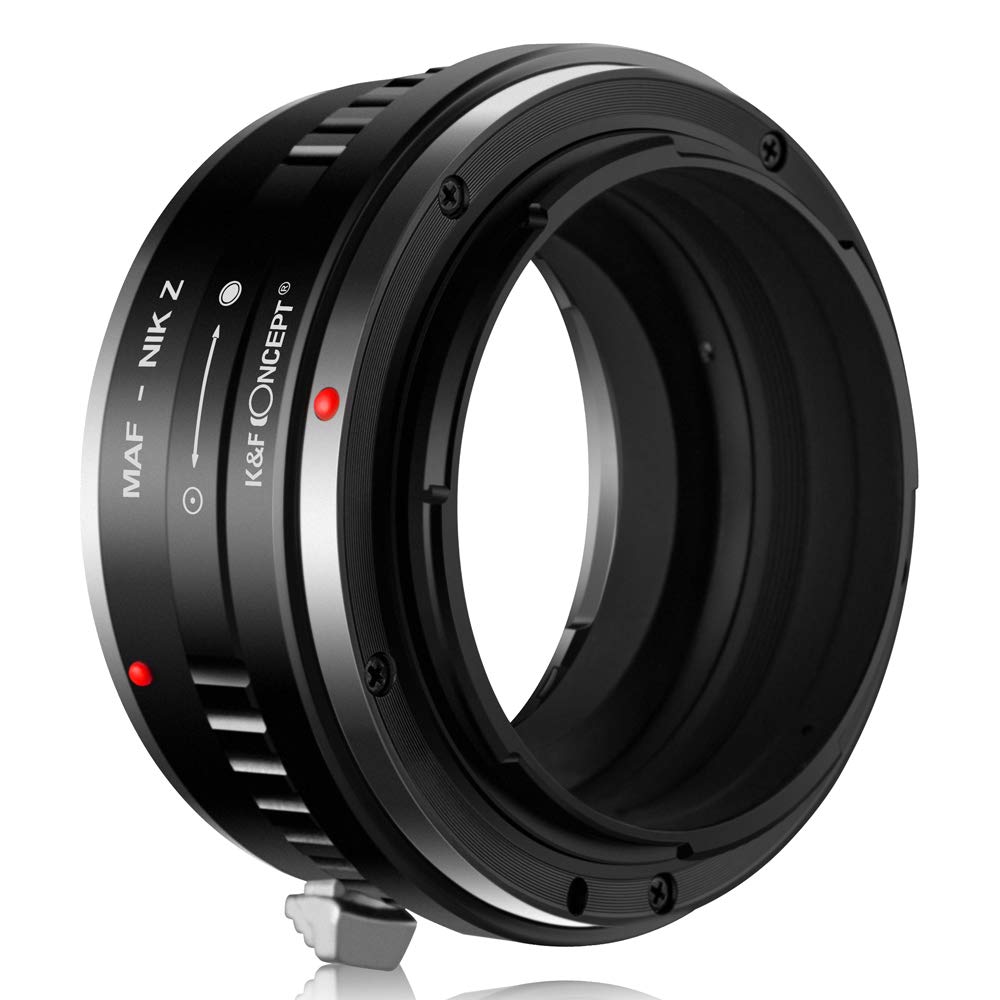 Адаптер крепления Concept, совместимый с объективом Minolta Minolta A Mount AF, совместимым с объективом Sony Alpha Mount, совместимым с камерой Nikon и камерой Nikon Z Mount