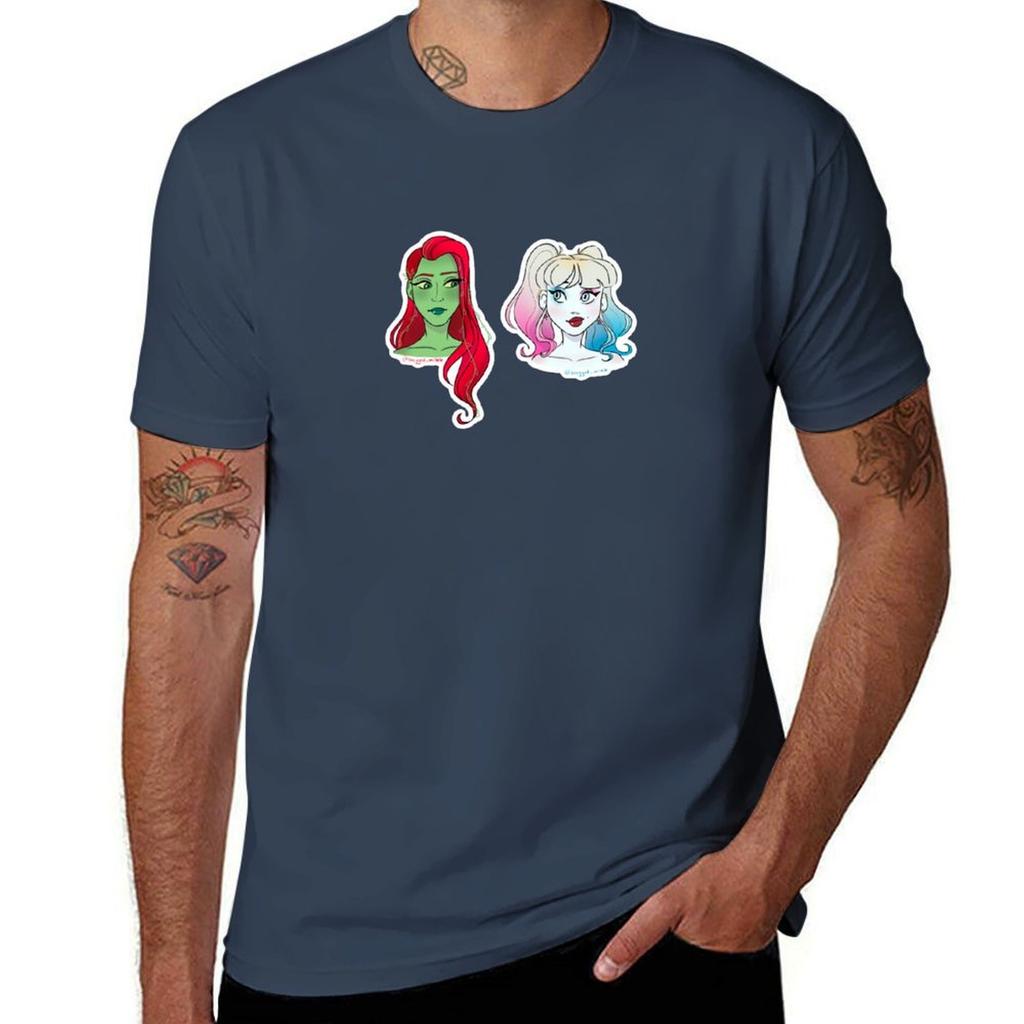Jester Girl and Plant Lady TShirt Big and Tall Casual TShirt