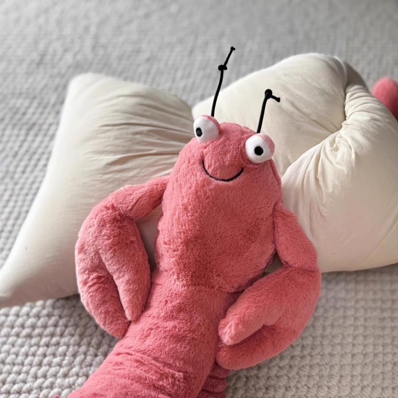 JC Lobster LARRY Series Plush Stuffed Doll Cute Plush Lobster Soft Cartoon Chidren Toy Bag Charm Desktop Decore Girl Boy Gifts