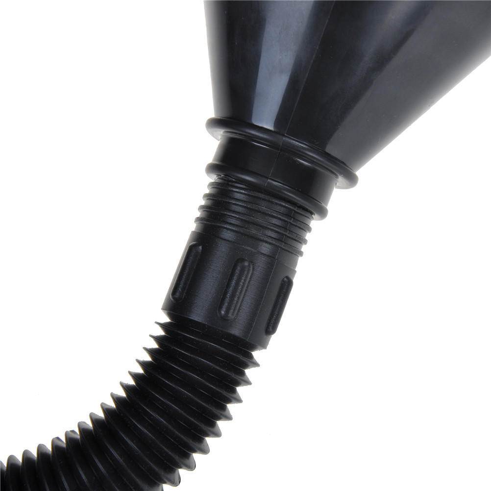 Black Flexible Car Motorcycle Funnel Spout Mesh Screen Strainer Gasoline