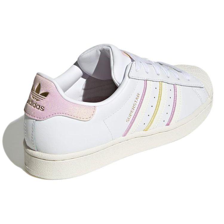 Adidas Женские кроссовки Superstar White Bliss Lilac Cloud-White Core-White H03438