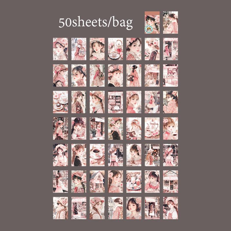 40 Sheets/Bag Notebook Kawaii Girly Background Bag Head Book Handbook Stationery DIY Handmade & Scrapbook Diary Decoration