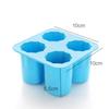 Durable 4-cup Ice Cube Shot Silicone Shooters Glass Freeze Molds Tray For Parties