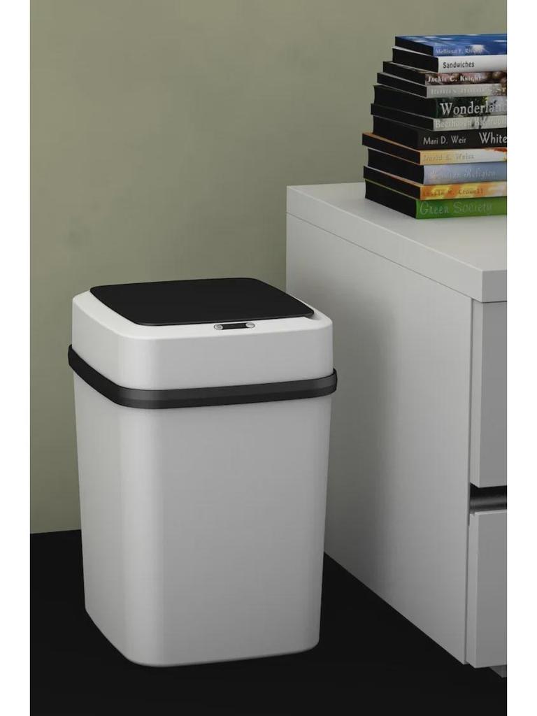 Большой умный индукционный мусорный бак с крышкой для дома, гостиной или кухни — автоматический и креативный дизайн