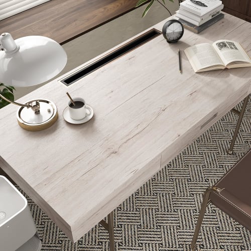 VEELIKE Wood Grain Wallpaper Sticker, 40cm X 3m, Durable DIY Wood Grain Sheet, Milk White, Peelable, Scandinavian Style, Rental Friendly, Cuttable, Oi