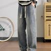 Men's Summer 2023 Trendy American High-Street Loose Wide-Leg Jeans