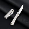 Titanium Alloy Outdoor Portable Mini Folding Fruit Knife D2 Steel Sharp Blade Survial Keychain Pocket Knife For Camping EDC