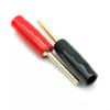 Красная и черная вилка-банан 2 мм 4N для кислорода из чистой меди