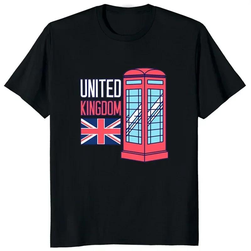 Винтаж Лондон Великобритания Соединенное Королевство Англия Отличная классическая футболка с круглым вырезом для мужчин Повседневные футболки с коротким рукавом Топы Harajuku Streetwear